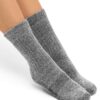 Alpaka Socken in grau, Frottee, aus Alpaka-Wolle-Mix