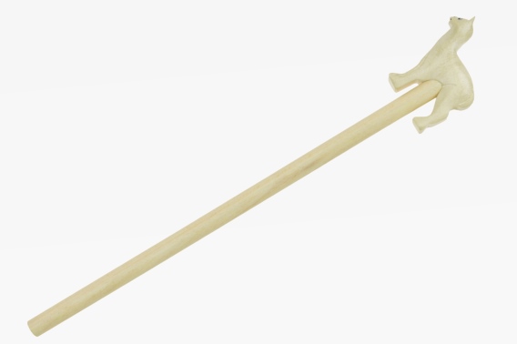 Bleistift mit Holzalpaka in weiß