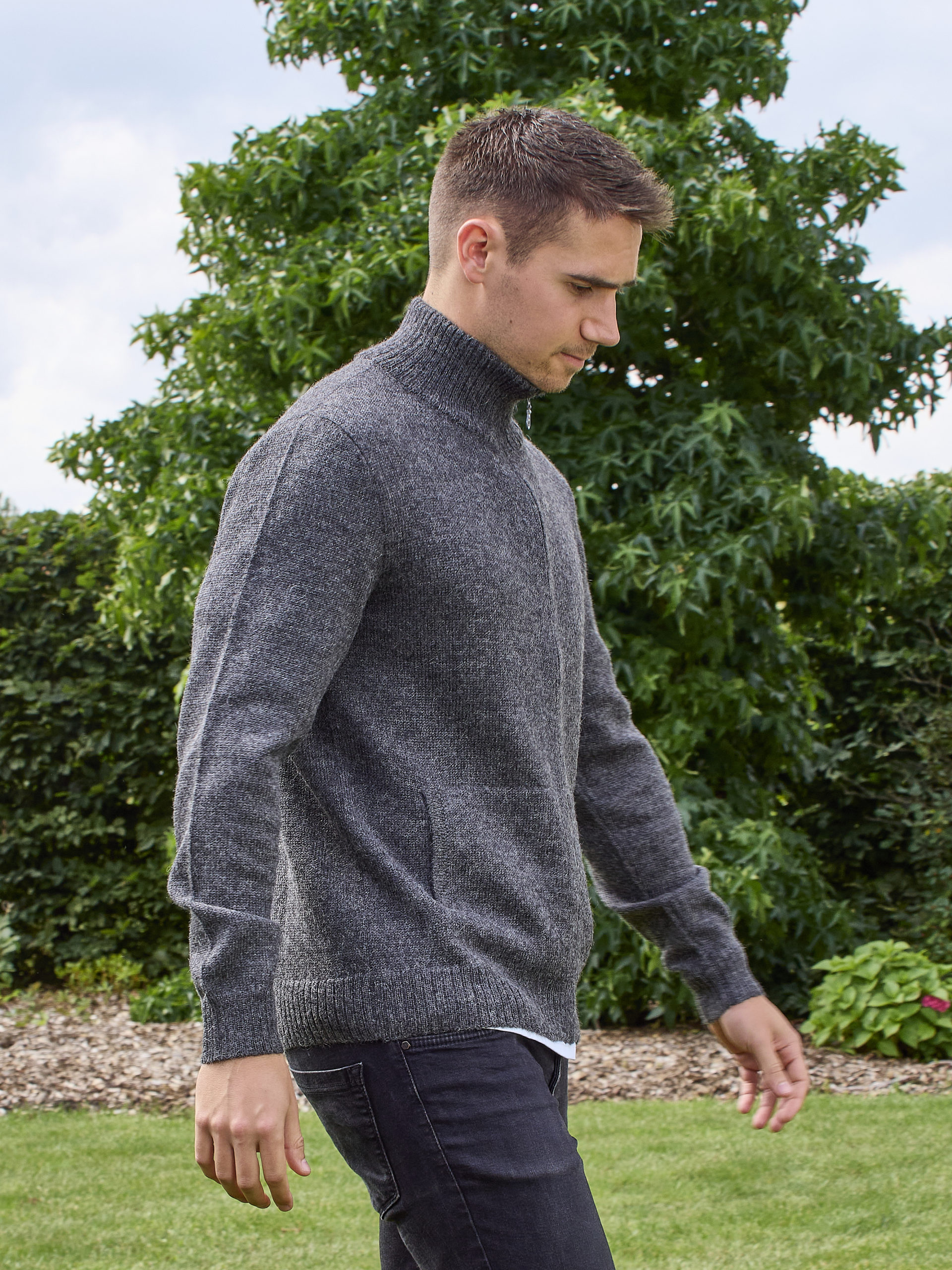 Strickjacke Herren aus 100 Alpaka (Baby Alpaka)