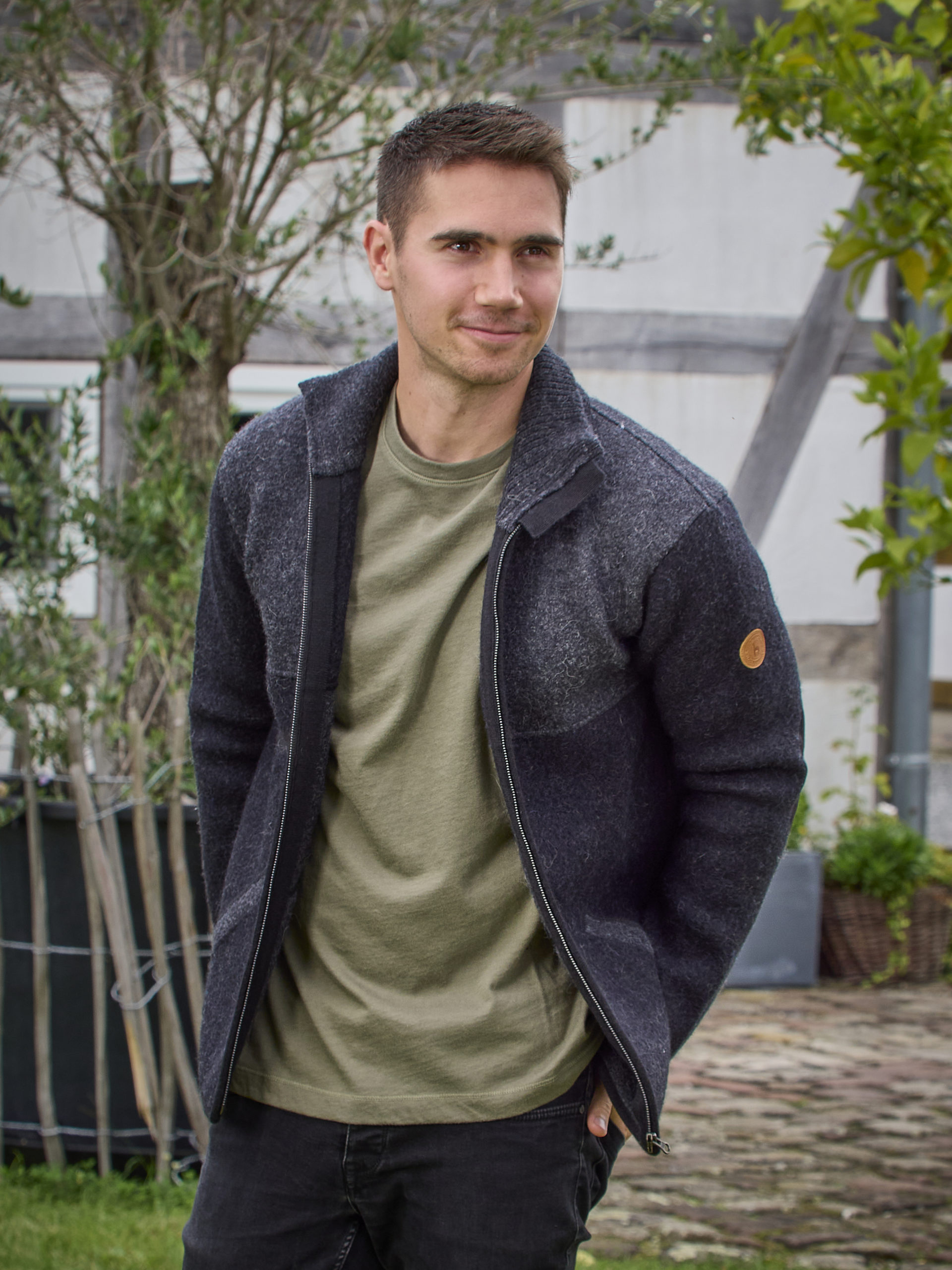 Jacke OLIVER und Longsleeve Shirt mit Alpaka