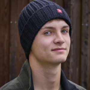 Warme Alpakamütze Bianca in schwarz