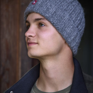 Wollmütze Bianca aus Alpaka in grau