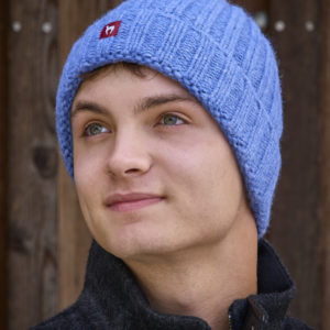 Warme Alpakamütze Bianca in skyblue