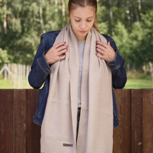 Schal Jamas aus Royal Alpaka in beige