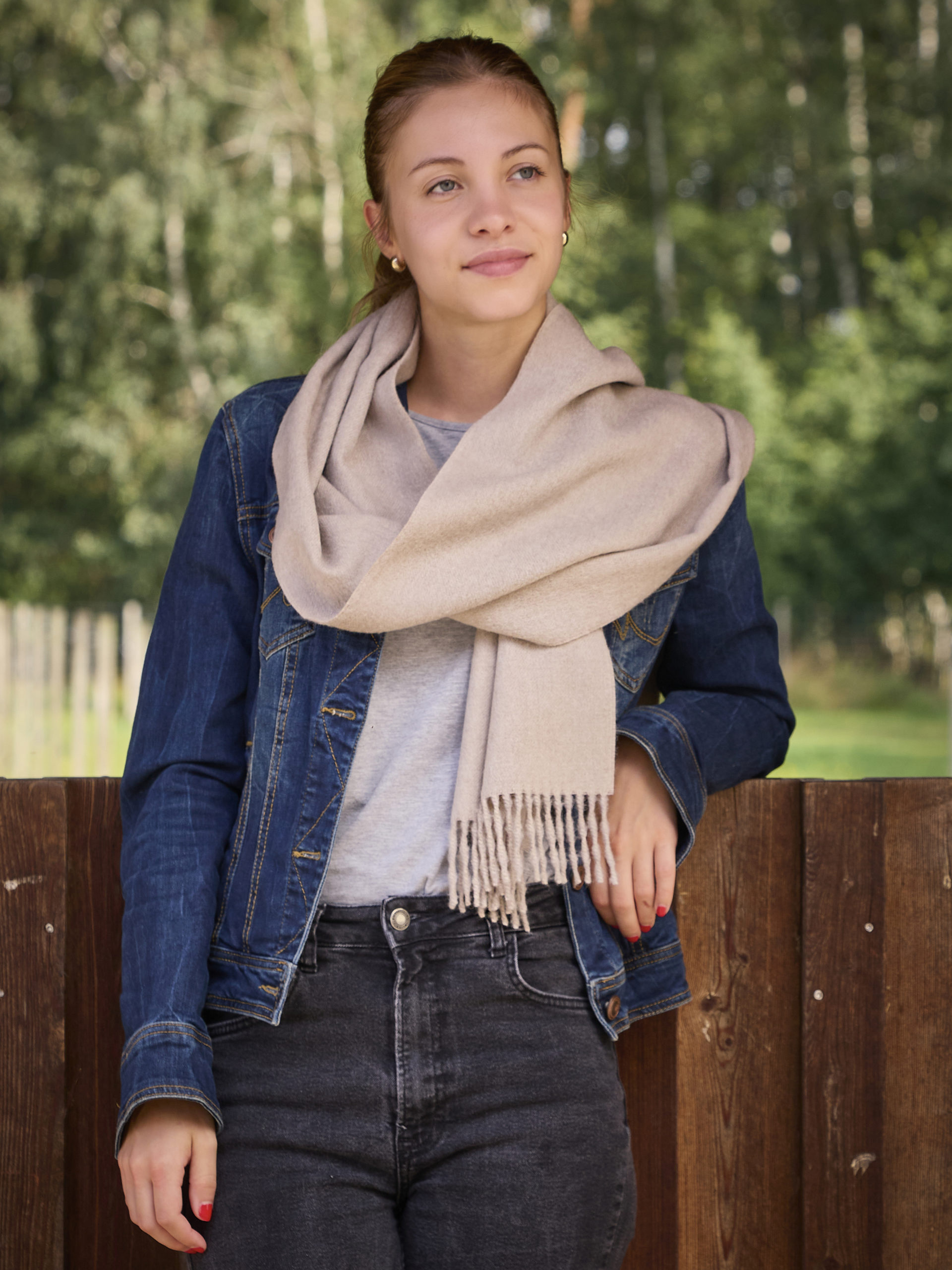 Schal Jamas aus Royal Alpaka in beige