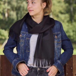 Schal Jamas aus Royal Alpaka in schwarz