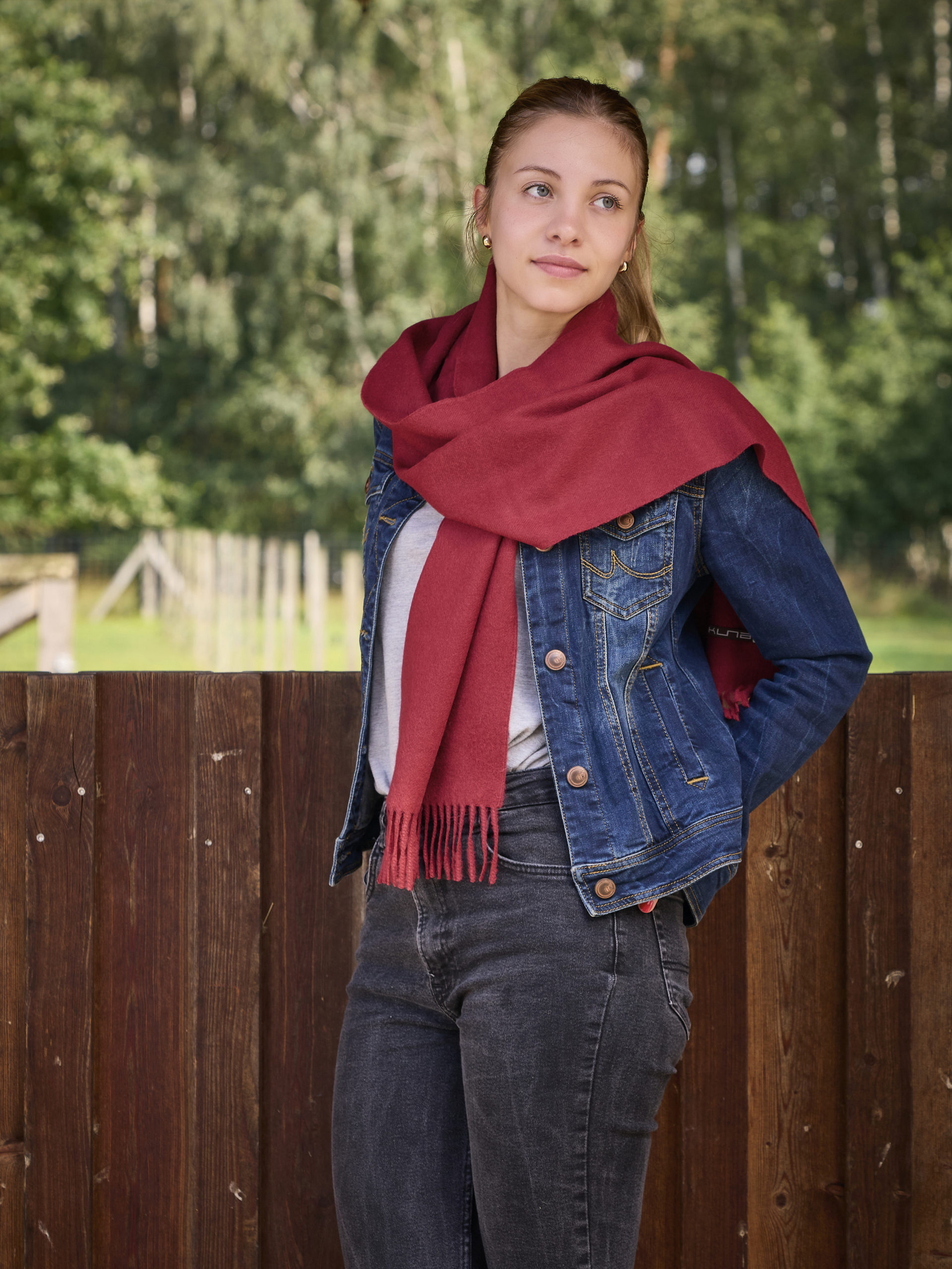 Schal Jamas aus Royal Alpaka in rot