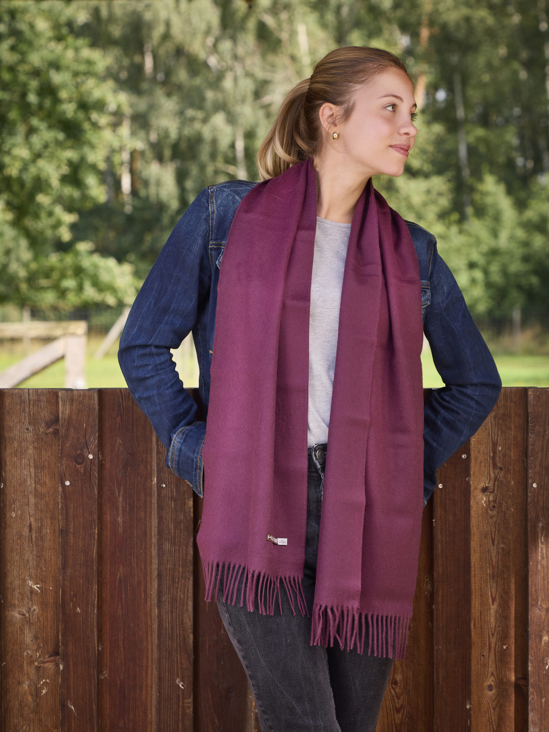 Schal Jamas aus Royal Alpaka in weinrot