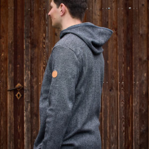 Alpaka Hoody Herren Sport in grau