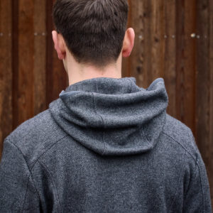 Alpaka Hoody Herren Sport in grau