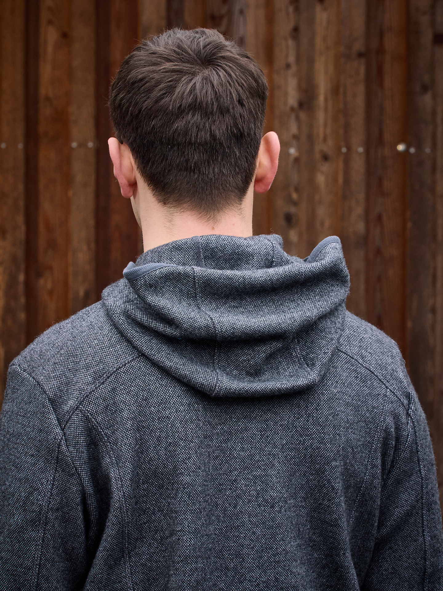 Alpaka Hoody Herren Sport in grau