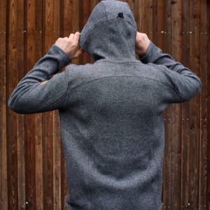 Alpaka Hoody Herren Sport in grau