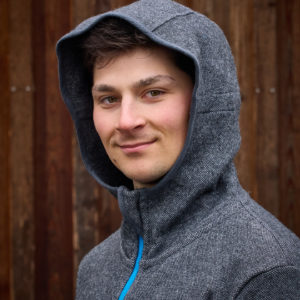 Alpaka Hoody Herren Sport in grau