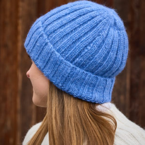 Warme Alpakamütze Bianca in skyblue