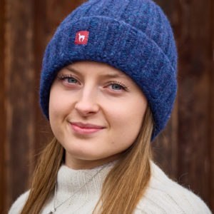 Alpakamütze Bianca in blau