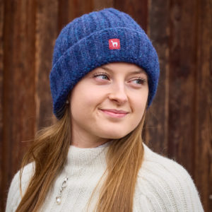 Alpakamütze Bianca in blau