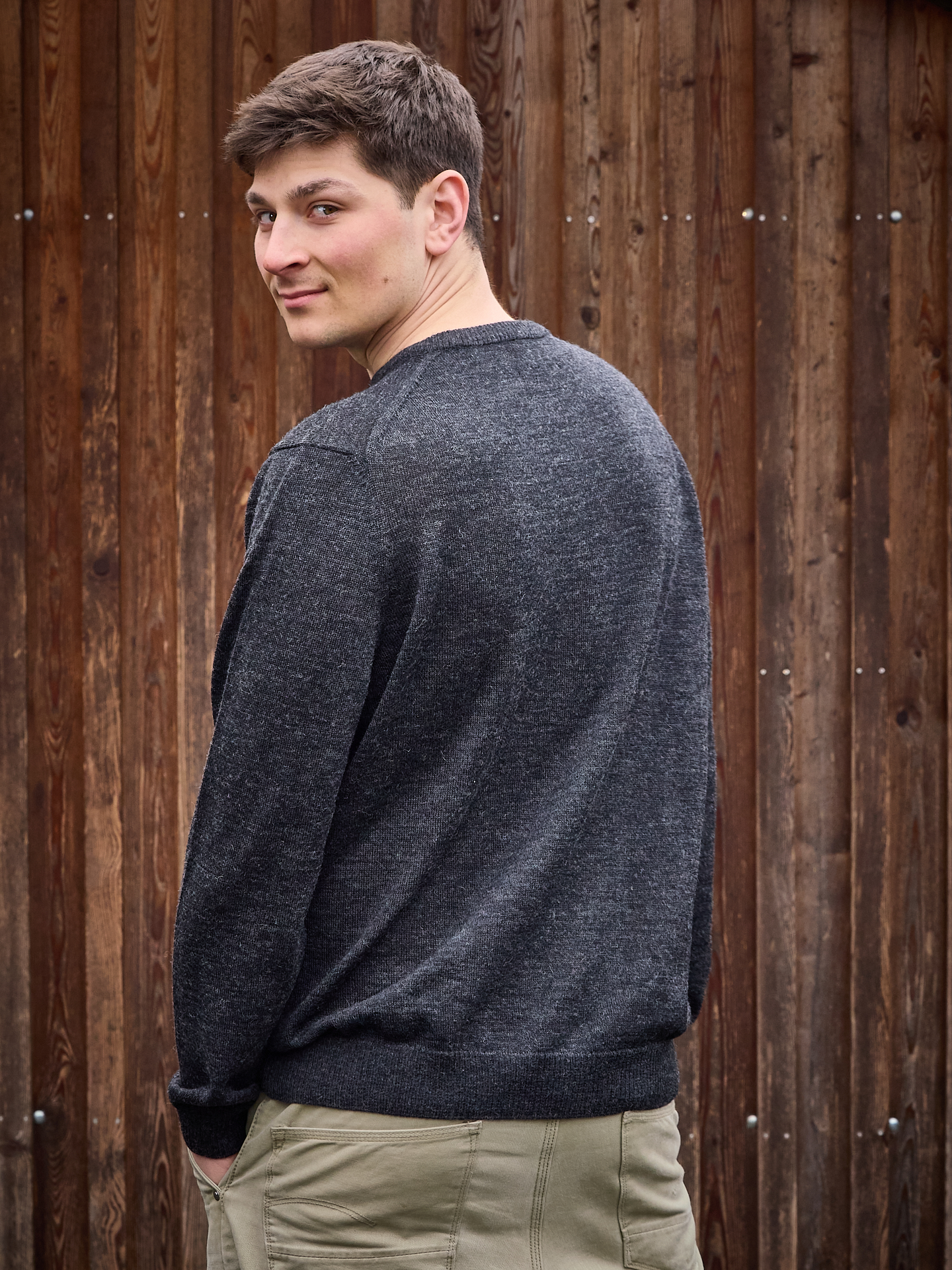 Herren Alpaka Pullover Basic