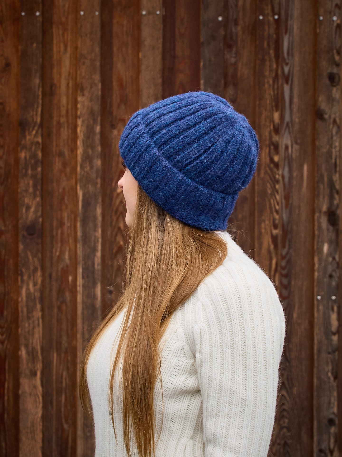 Alpakamütze Bianca in blau
