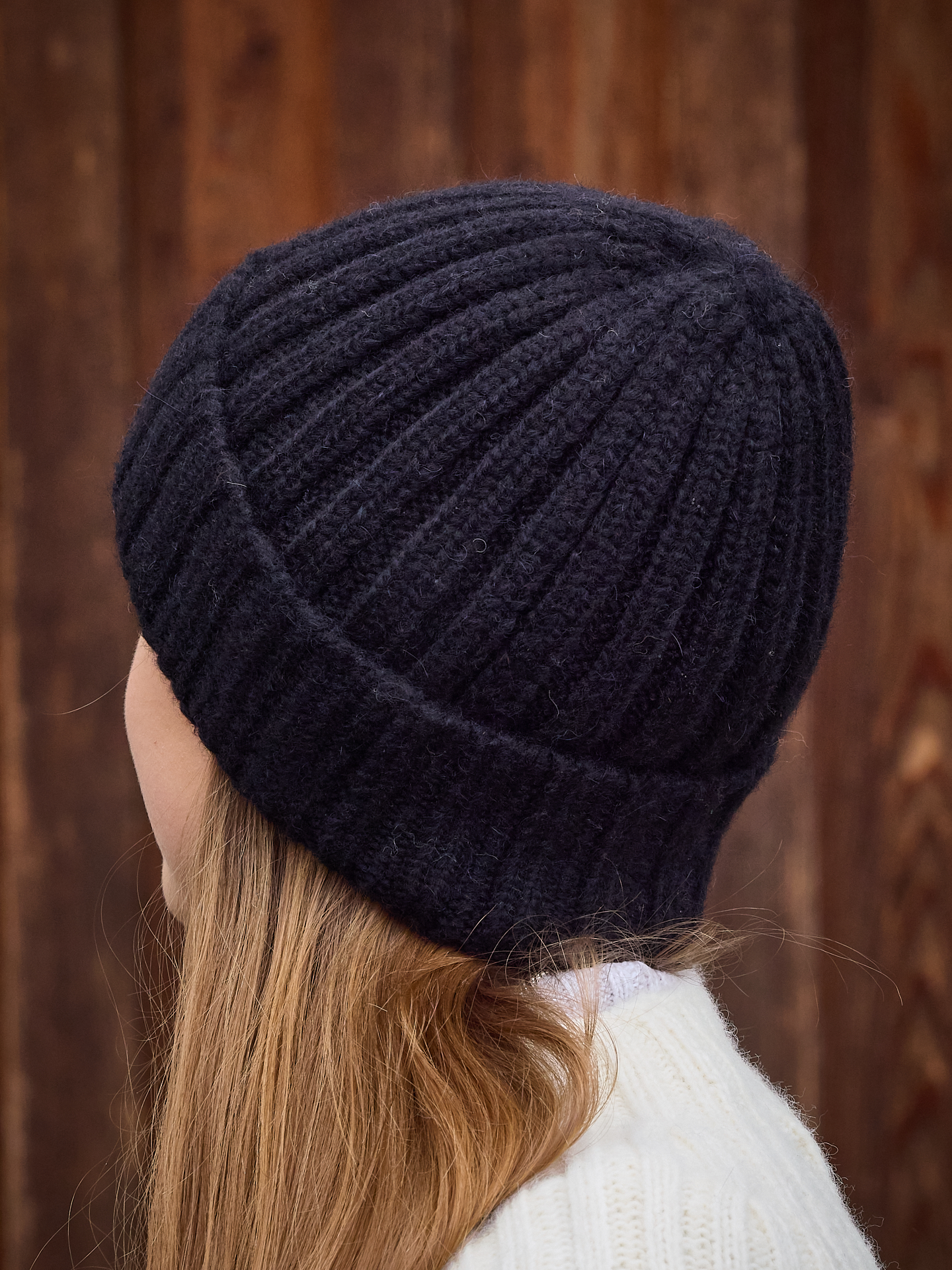 Warme Alpakamütze Bianca in schwarz