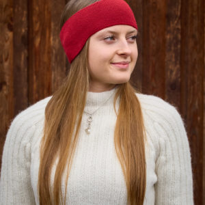 Stirnband Uni 100% Babyalpak in rot