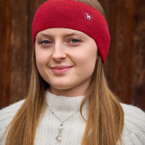 Stirnband Uni 100% Babyalpaka, rot
