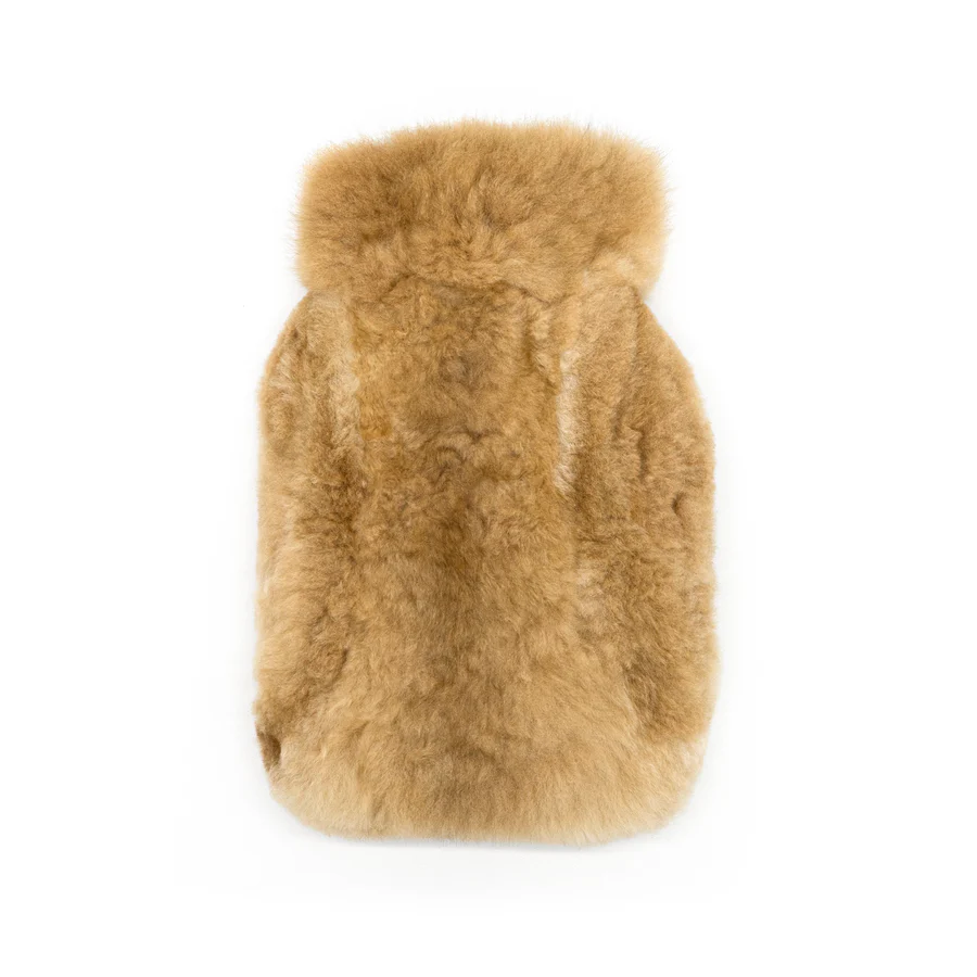 Alpaka Wärmflasche in hellbraun