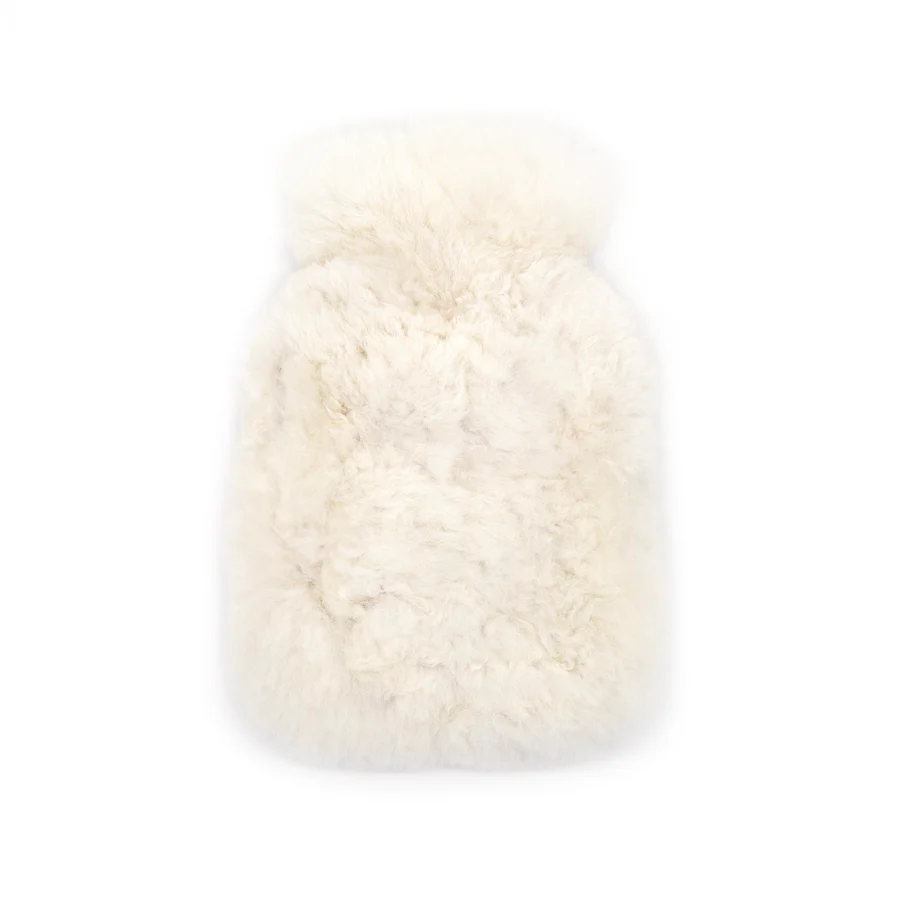 Alpaka Wärmflasche in weiß