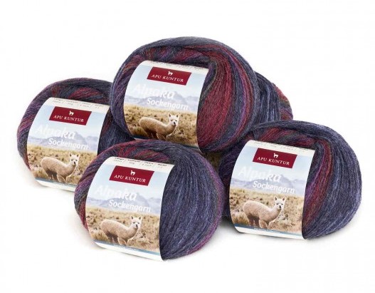 Sockengarn in pflaume-blau