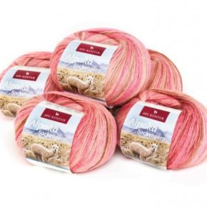 Sockengarn in rosa-koralle