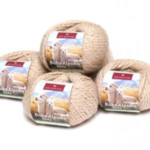 Alpaka Wolle BULKY in natur beige