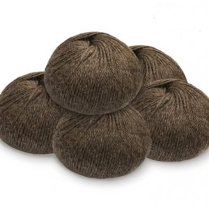 Alpaka Wolle 50 g, REGULAR in mocca-braun