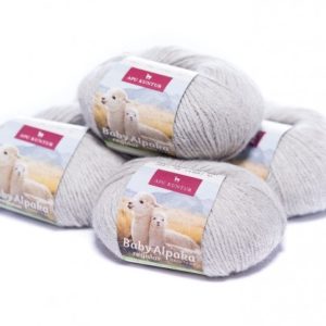 Alpaka Wolle 50 g, REGULAR in hellgrau