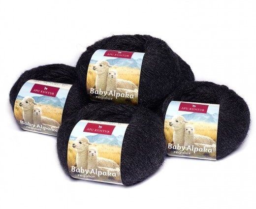 Alpaka Wolle 50 g, REGULAR in anzhrazit