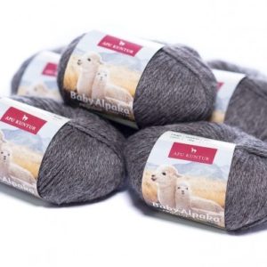 Alpaka Wolle 50 g, REGULAR in natur dunkelgrau