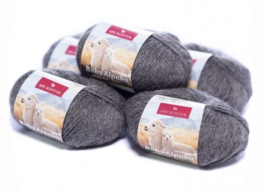 Alpaka Wolle 50 g, REGULAR in natur dunkelgrau