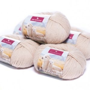 Alpaka Wolle 50 g, REGULAR in natur beige