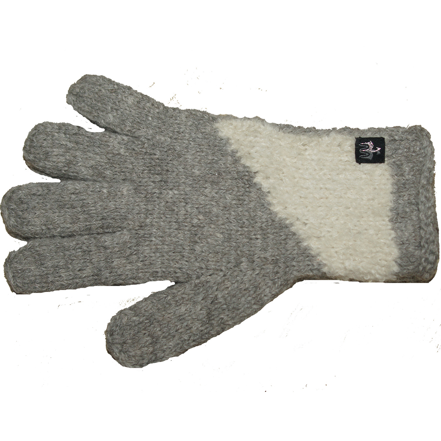 Handschuh-Huancayo-hellgrau-weiss