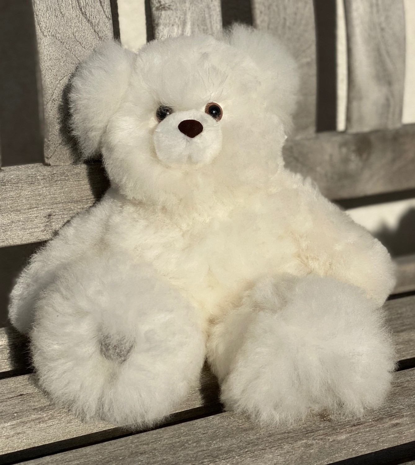 Alpaka Echtfell Teddy 30 cm