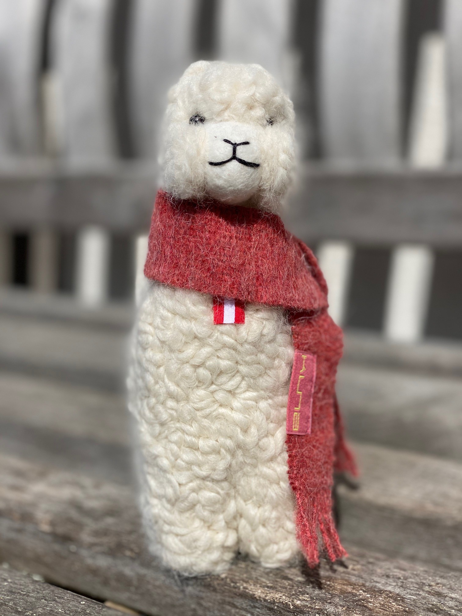 Gefilztes Alpaka Plüschtier GRANDE, 19,5 cm