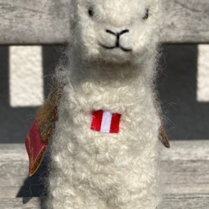 Gefilztes Plüsch Alpaka Mediana 12 cm