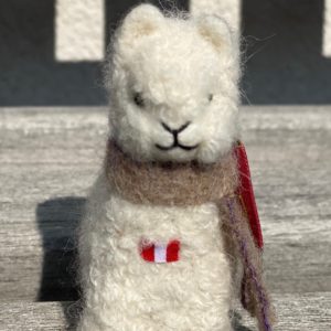 Gefilztes Plüsch Alpaka Pequena 9 cm
