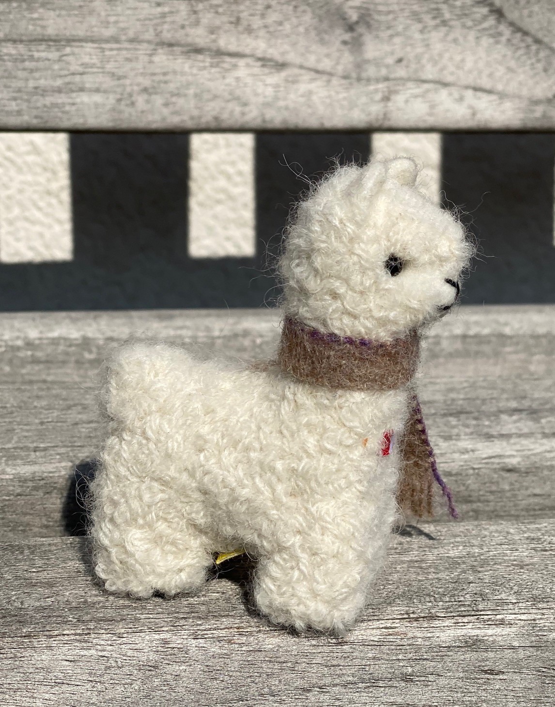 Gefilztes Plüsch Alpaka Pequena 9 cm