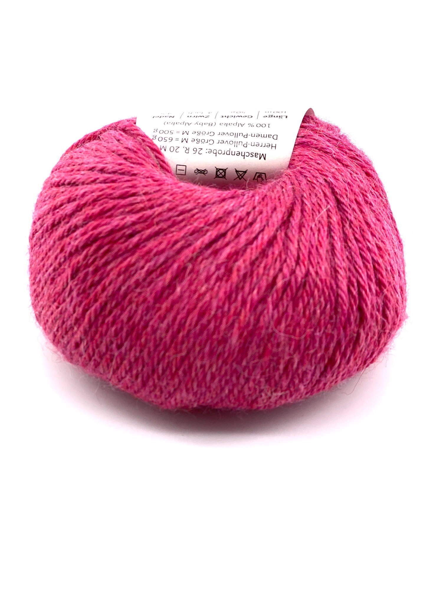 Alpaka Wolle 50 g, REGULAR in himbeere