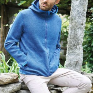 Alpaka Hoody Herren Sport in blau