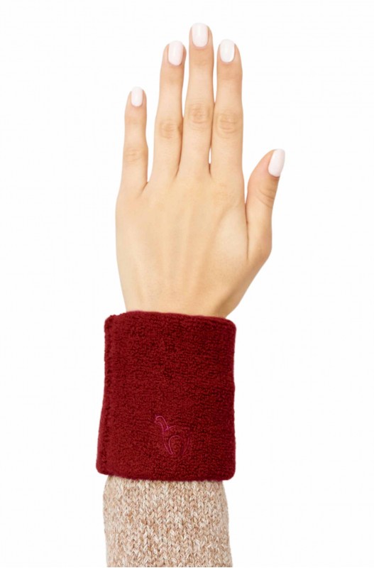 alpaka-pulswrmer-stretch-mit-baby-alpaka in bordeaux (weinrot)