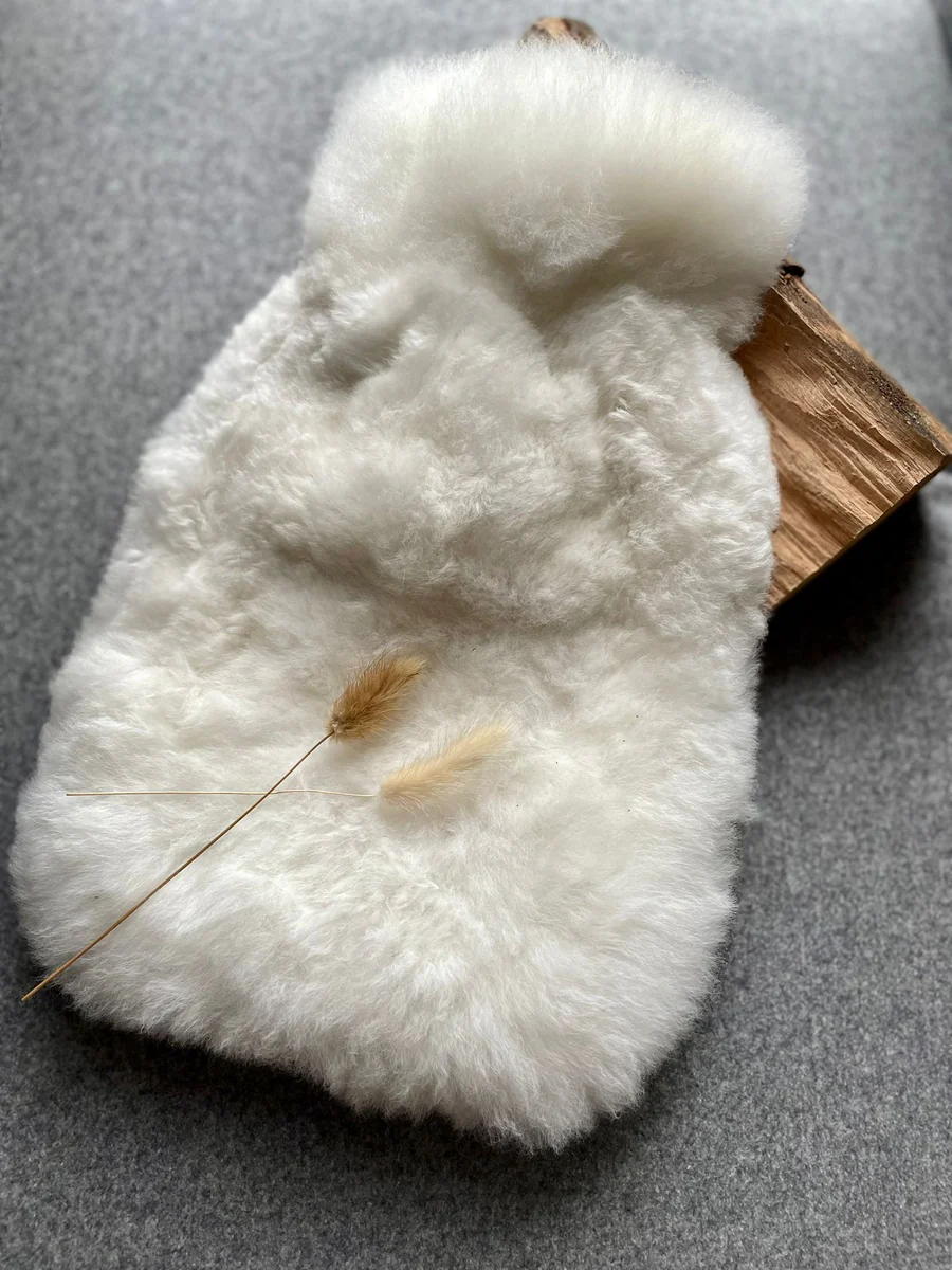 Alpaka Wärmflasche in beige