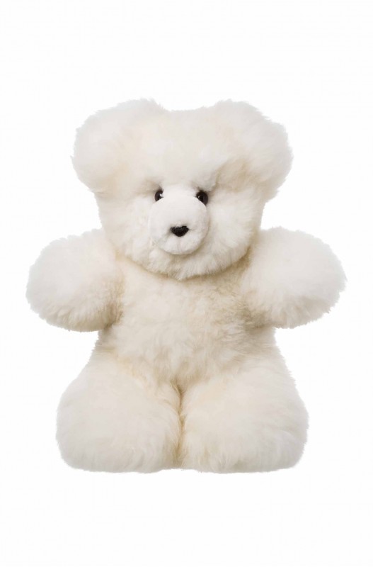 Teddy Echtfell 50 cm in weiss