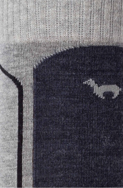 Sport und Reitsocke in grau