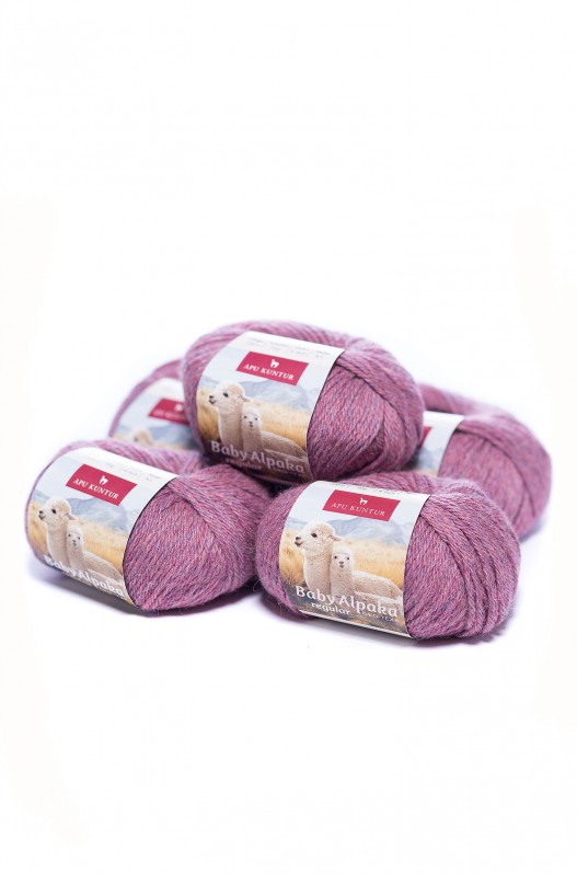Alpaka Wolle 50 g, REGULAR in flieder-melange