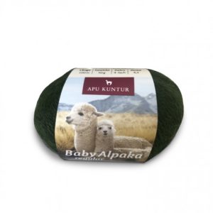 Alpaka Wolle 50 g, REGULAR in tannengrün